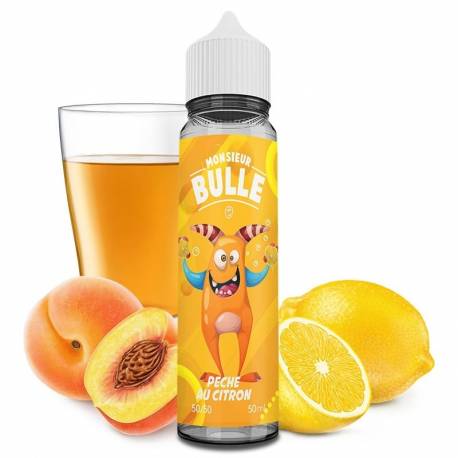 Pêche au Citron Monsieur Bulle 50ml Liquideo