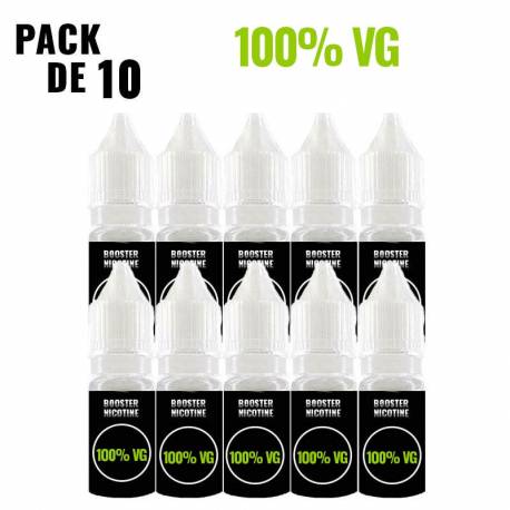 PACK 10 BOOSTERS DE NICOTINE 100VG