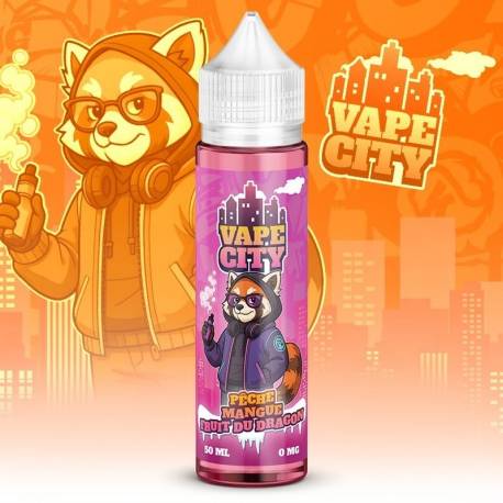 PECHE MANGUE FRUIT DU DRAGON VAPE CITY 50ML/100ML