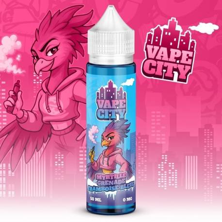 MYRTILLE GRENADE FRAMBOISE BLEUE VAPE CITY 50ML/100ML