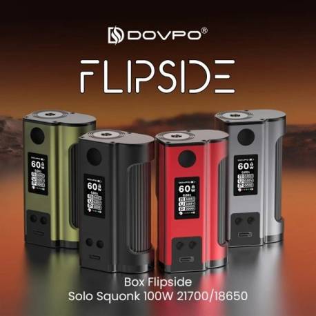 Box Flipside Solo 100W 21700/18650 + Bouteille Squonk - Dovpo
