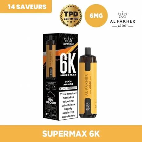 Supermax 6K 6 mg - Crown Bar by Al Fakher