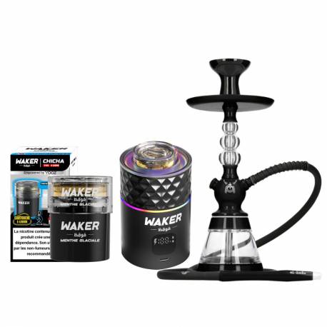 Pack Chicha Céleste El-Badia + Foyer e-shisha WAKER 4000 mAh + Cartouche 10+2 ml 3 mg
