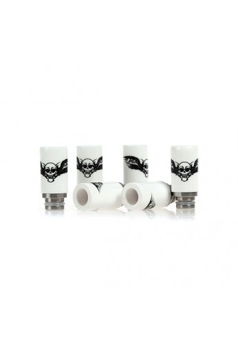 510 CERAMIC+ SS SKULL PRINTING DRIP TIP