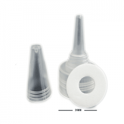 EMBOUT ET BOUCHON 24MM  TRANSPARENT- TWIST OFF CAP